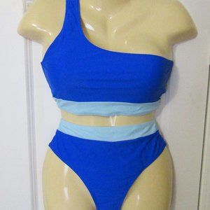 Women's Size S Two Piece Blue Swimsuit NWOT